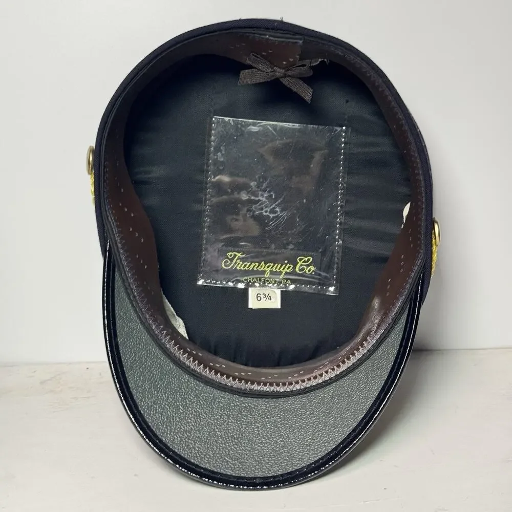 VINTAGE PENNSYLVANIA RAILROAD CONDUCTOR HAT TRANSQUIP CHALFONT PA SIZE 6 3/4